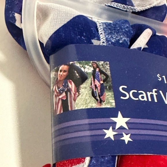 Red, White and Blue Scarf Vest - Picture 2 of 4